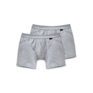 Short met opening 2-pack grau-mel.