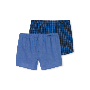 Schiesser boxershorts 2-pack royaalblauw