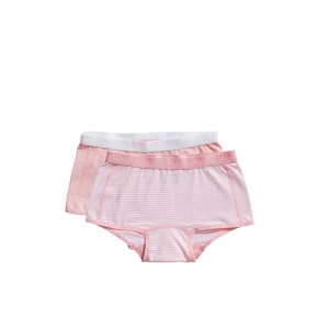 Basic Kids Girls Shorts 2-pack stripe and cand