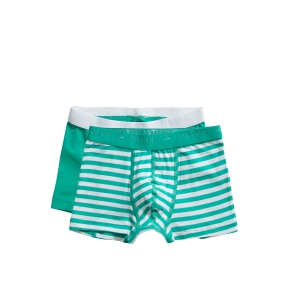 Basic Kids Boys Shorts 2-pack stripe and mint