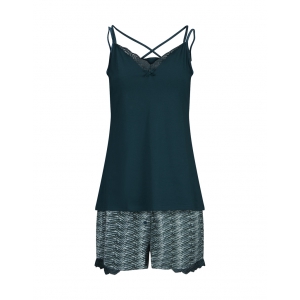 Charlie Choe Dames Shortama dark green + ao