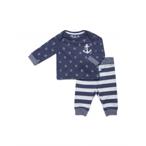 Charlie Choe Baby Lounge Set navy + off whit