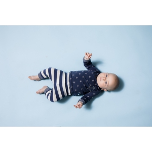 Charlie Choe Baby Lounge Set navy + off whit