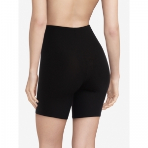 Soft Stretch Mid-thigh Shorts zwart