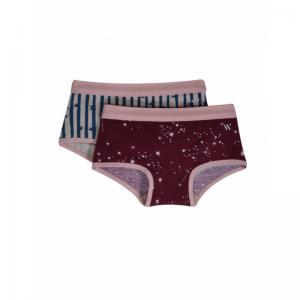 Meisjes shortjes 2-pack 081 duo petrol