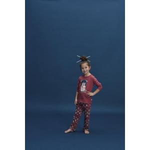 Girls Homewear Set Faded red + aop