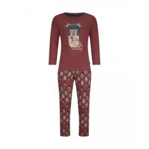 Girls Homewear Set Faded red + aop