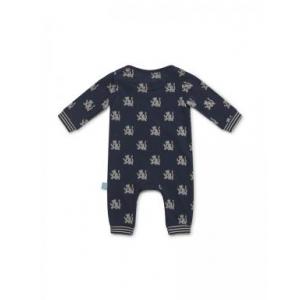 Baby jumpsuit long sleeve Navy + aop