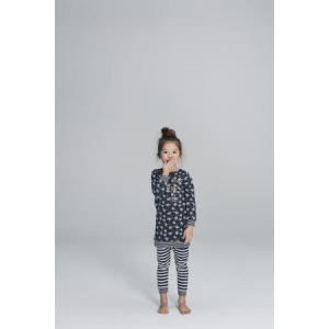 Girls long pullover set navy + aop