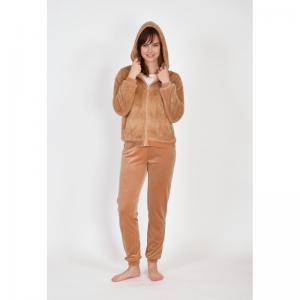 Dames Homewear -jasje en broek 231 camelbruin