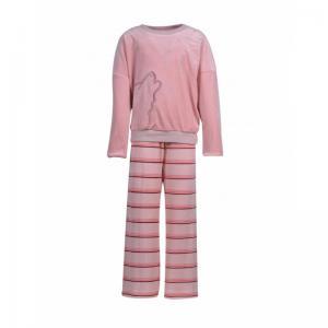 Meisjes homesuit in velours 422 zachtroze