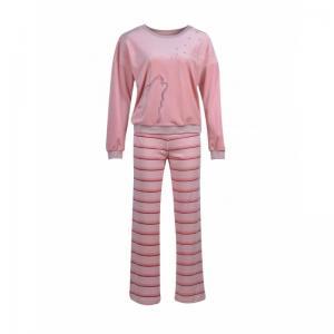 Meisjes homesuit in velours 422 zachtroze