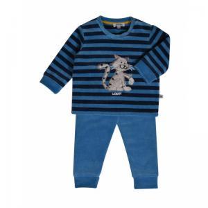 Babypyjama in velours 958 donkerblauw