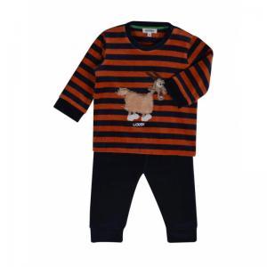 Babypyjama in velours 965 donkerblauw