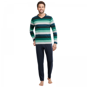 Herenpyjama Sportive Stripes 700 groen