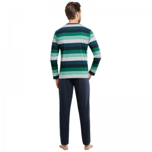 Herenpyjama Sportive Stripes 700 groen