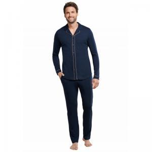 Herenpyjama Fine Interlock 803 donkerblauw