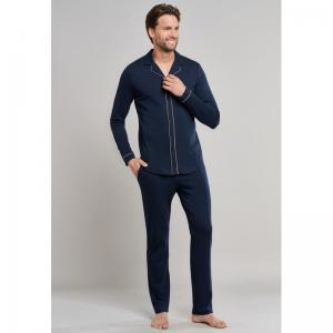 Herenpyjama Fine Interlock 803 donkerblauw