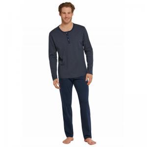 Herenpyjama Fine Interlock 803 donkerblauw