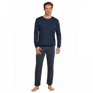 Herenpyjama Fine Interlock 803 donkerblauw