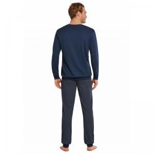 Herenpyjama Fine Interlock 803 donkerblauw