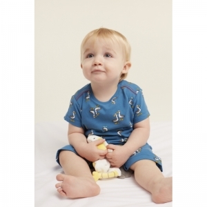 Unisex pyjama 980 blauw meeuw