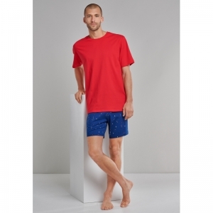 Herenpyjama, korte mouwen 500 rood