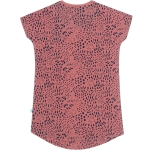 Girls big shirt aop dusty rose+