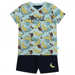 Boys shorts set AOP Aqua blue+n