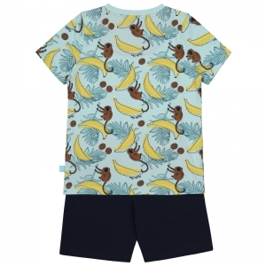 Boys shorts set AOP Aqua blue+n