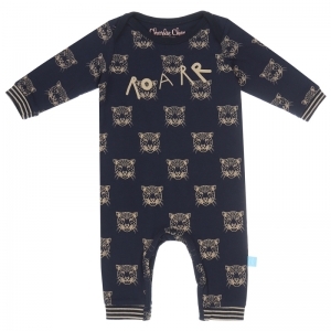 Boys Baby jumpsuit ls AOP navy+light 