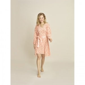 Women Bathrobe old pink melang