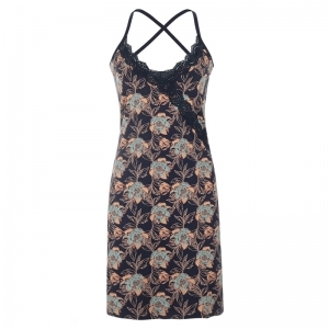 Women Slipdress navy + aop