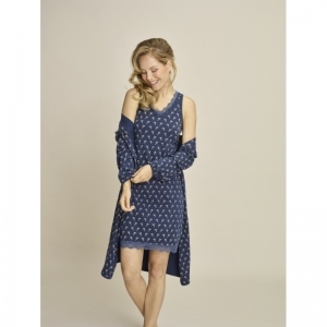 Women Slipdress navy+light sand