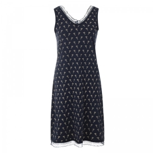 Women Slipdress navy+light sand