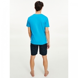 Pyjama, woven short 0U4 Azure/Deser