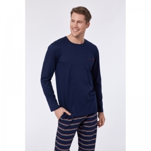 Heren pyjama 885 donkerblauw