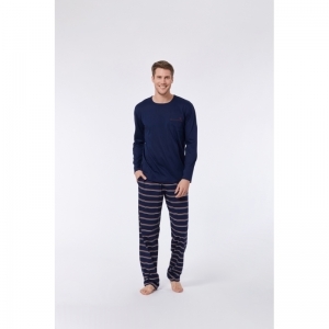 Heren pyjama 885 donkerblauw