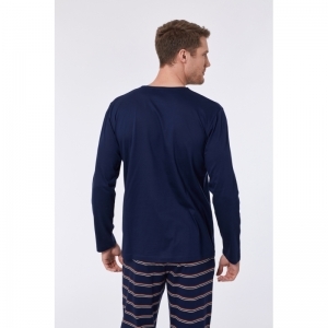 Heren pyjama 885 donkerblauw