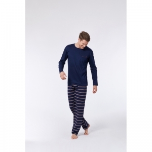 Heren pyjama 885 donkerblauw