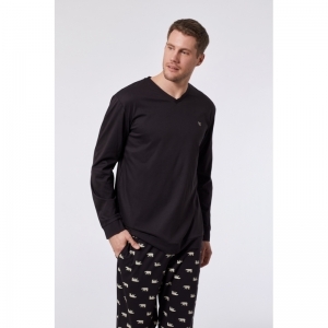 Heren pyjama 193 antraciet