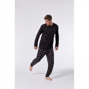 Heren pyjama 193 antraciet