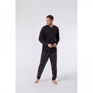 Heren pyjama 193 antraciet