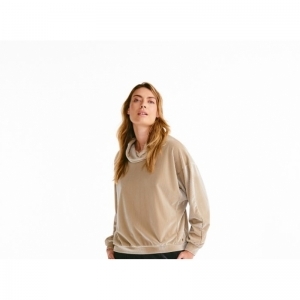 Dames homewear in ribvelours 229 taupe