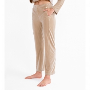 Dames homewear in ribvelours 229 taupe