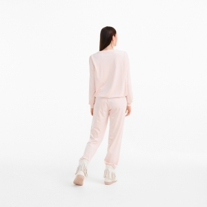 Dames homewear in velours 405 licht roze