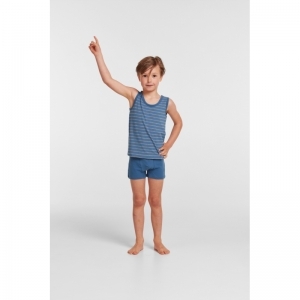 Jongens singlet 922 blauw-grijs