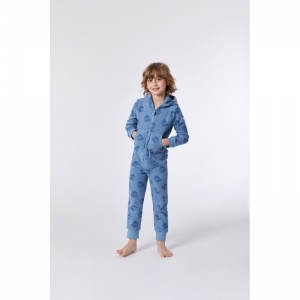 Unisex onesie in terry  930 blauw wasbe