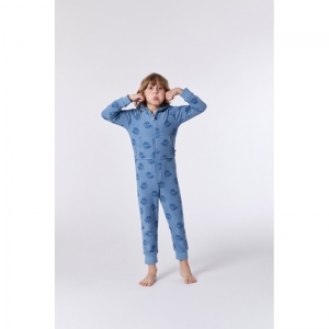 Unisex onesie in terry  930 blauw wasbe