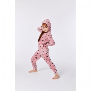 Unisex onesie in velours 929 roze wasbee